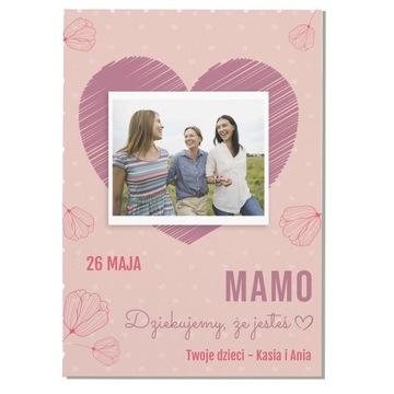PLAKAT ZE ZDJĘCIEM DZIEŃ MAMY PREZENT ANTYRAMA