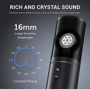 КОНДЕНСАТОРНАЯ USB-МИКРОФОННАЯ ПОДСТАВКА КАБЕЛЬ TONOR Q9