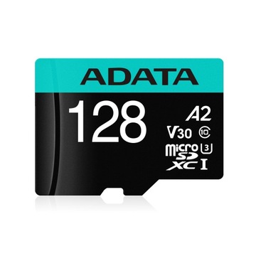 ADATA 128 ГБ micro SDXC CL10 UHS U3 A2 V30 100 МБ