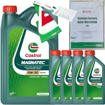 CASTROL MAGNATEC 0W30 GS1/DS1 9L FIAT 9.55535-GS1/DS1 + ZAWIESZKA