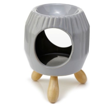Kominek Ceramiczny do wosków, olejków SZARY