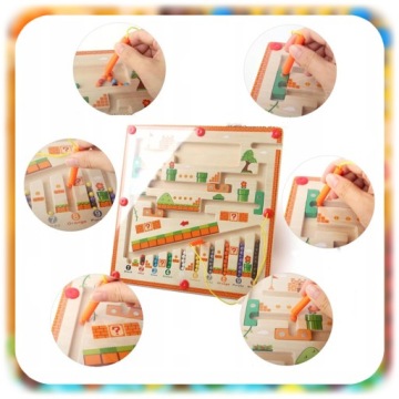 ДЕРЕВЯННАЯ МАГНИТНАЯ МОНТЕССОРИ МАГНИТНАЯ ОБУЧАЮЩАЯ ЦВЕТА ПОДСЧЕТ ДЛЯ ДЕТЕЙ