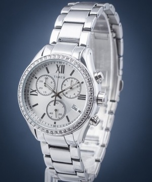Zegarek damski Timex Classic Kryształki Datownik dni miesiąca