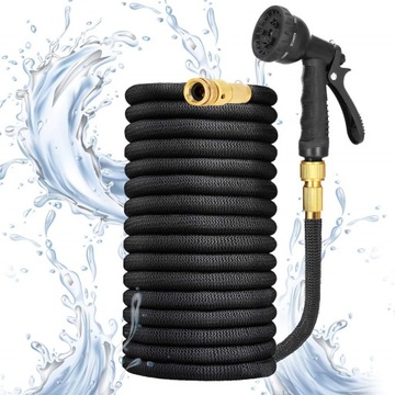 ВЫДВИЖНОЙ САДОВЫЙ ШЛАНГ ГИБКИЕ СОЕДИНИТЕЛИ ДЛЯ ПИСТОЛЕТА ПРОЧНАЯ РУЧКА 8в1 15м