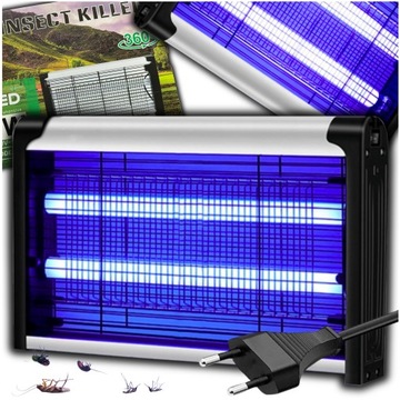 LAMPA OWADOBÓJCZA UV NA OWADY komary mole muchy osy PUŁAPKA GRUBE ELEKTRODY