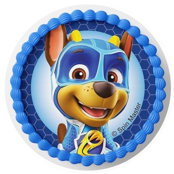 PSI PATROL MIGHTY PUPS CHASE opłatek na tort 20 cm