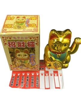 Японский Манеки-Нэко Китайский счастливый кот 15см