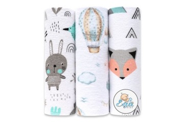 EGA KIDS PIELUCHA FLANELA DRUK 3 PAK 70/80 7565