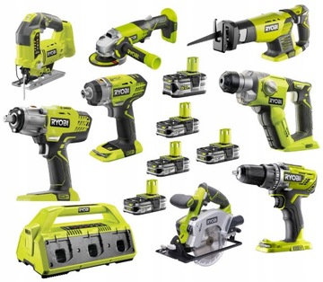 RYOBI ZESTAW NARZĘDZI COMBO WKRĘTARKA KLUCZ 5xAKUM