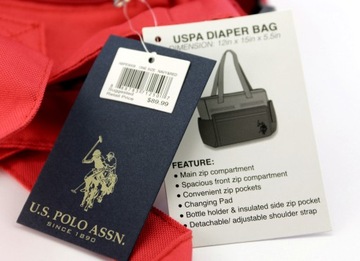 Сумка Складная дорожная пеленальная пеленка, мягкая для мам, США. Поло Ассн. УНИКАЛЬНЫЙ