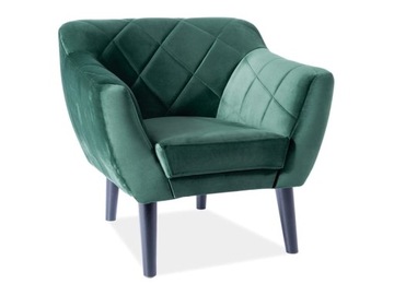 Fotel KARO 1 VELVET zielony glamour SIGNAL