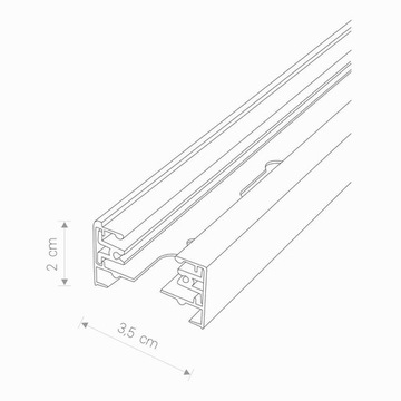 КАБЕЛЬ ШИННЫЙ ОДНОФАЗНЫЙ 1М БЕЛЫЙ 9450 Nowodvorski