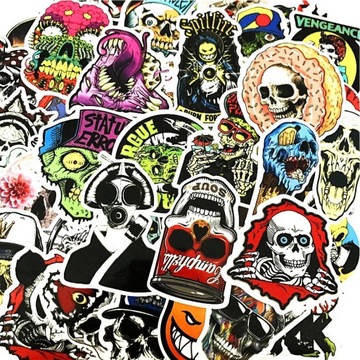 СТИКЕР БОМБА НАКЛЕЙКИ ДЛЯ НОУТБУКА MIX ЧЕРЕП 50 шт.
