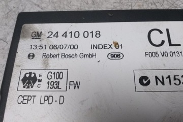 MODUL CENTRÁLNÍHO ZÁMKU OPEL ZAFIRA A (F75_) 24410018 2.0L DIESEL 74KW 2000