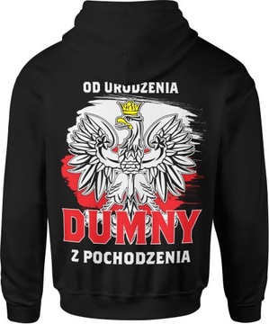 BLUZA MĘSKA Z NADRUKIEM PATRIOTYCZNA POLSKA ROZ XL Z KAPTUREM DRESOWA