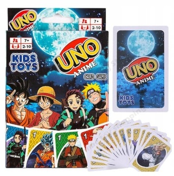UNO Anime Karty 112 Uno Gra Karciana Rodzinna