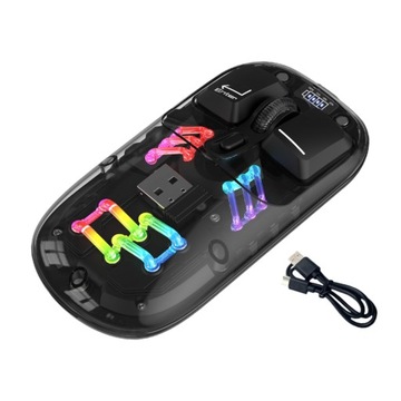 Bezprzewodowa mysz LED z odbiornikiem USB Mysz dla graczy Bezprzewodowa mys