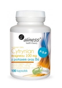 Aliness cytrynian magnezu z potasem 100 kapsułek