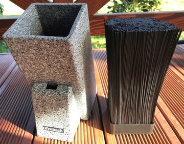 ПОДСТАВКА ДЛЯ НОЖЕЙ, УНИВЕРСАЛЬНЫЙ БЛОК, МРАМОР, серый