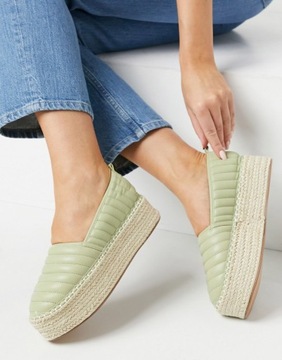 ESPADRYLE DAMSKIE NA PLATFORMIE ZIELONE 38 1DIM