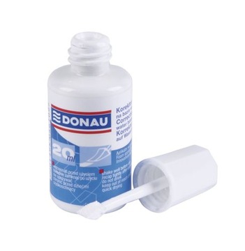 KOREKTOR W PŁYNIE Z APLIKATOREM WODNY 20 ML DONAU