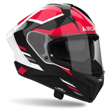 Kask Motocyklowy Blenda,Pinlock,Kompozyt AIROH Matryx Thron Red Gloss S