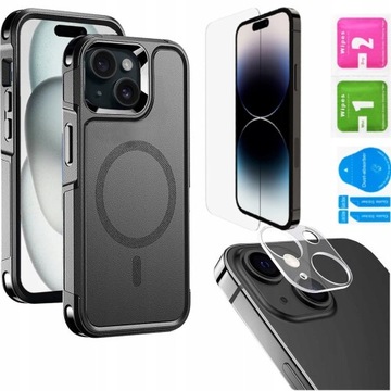 ETUI PANCERNE DO MAGSAFE PANZER ARMOR IPHONE 13 + SZKŁO EKRAN + OBIEKTYW
