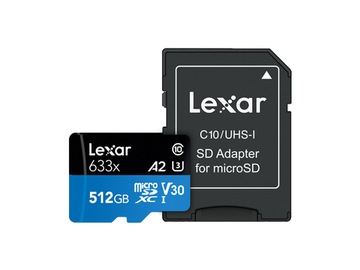 ВЫСОКОПРОИЗВОДИТЕЛЬНЫЙ LEXAR 633X UHS-I MICROSDXC, 512 Гб