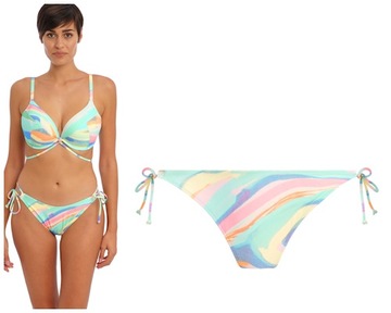 XS Freya Summer Reef aqua figi wiązane do stroju kąpielowego