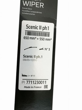 RENAULT SCENIC II ЩЕТКИ ПЕРЕДНЕГО СТЕКЛООЧИСТИТЕЛЯ, ОРИГИНАЛ