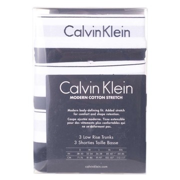 CALVIN KLEIN BOKSERKI MĘSKIE MAJTKI LOW RISE TRUNK 3PK CZARNE r.XL