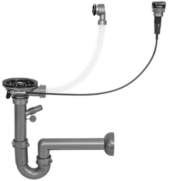 ГРАНИТНАЯ МОЙКА MEXEN OSCAR, 1 КОРЗИНА, ЧЕРНАЯ + АВТОСИФОН