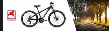 MTB 24 ROMET RAMBLER DIRT ГОРНЫЙ ВЕЛОСИПЕД SHIMANO С ОСВЕЩЕНИЕМ И СВОБОДНОЙ ПОДСТАВКОЙ