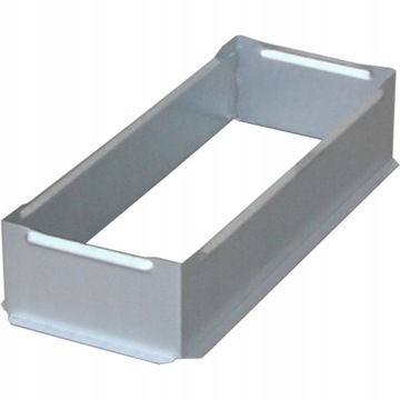 Решетка каминная вентиляционная графитовая 11х24, продолговатая, правильная, с сеткой