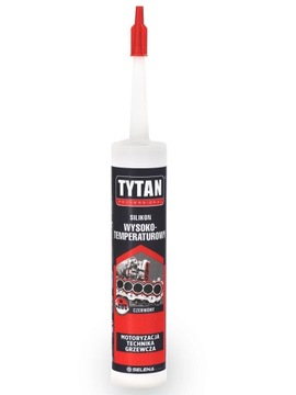 Silikon wysokotemperaturowy +315 C 280 ml czerwony TYTAN