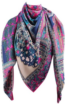 CHUSTA APASZKA DAMSKA GAWROSZKA BANDANA duża szeroka 140 x 140 CM