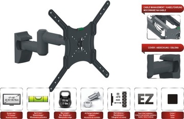 Кронштейн для телевизора 17–55, поворотный, регулируемый