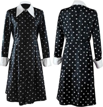 ПЛАТЬЕ СРЕДА АДДАМС ВЫКРОЙКИ ПЛАТЬЯ НА ХЭЛЛОУИН КАРНАВАЛЬНЫЙ НАРЯД L