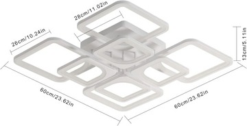 СВЕТОДИОДНЫЙ ПОДВЕСНОЙ ПОТОЛОЧНЫЙ СВЕТИЛЬНИК 80ВТ СОВРЕМЕННАЯ ЛЮСТРА С ДИСТАНЦИОННЫМ УПРАВЛЕНИЕМ ДЛЯ ГОСТИНОЙ