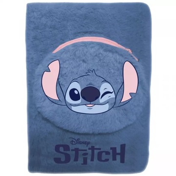 PAMIĘTNIK PLUSZOWY NOTES WŁOCHACZ STICH LILO I STITCH Z KIESZONKĄ NA ZAMEK