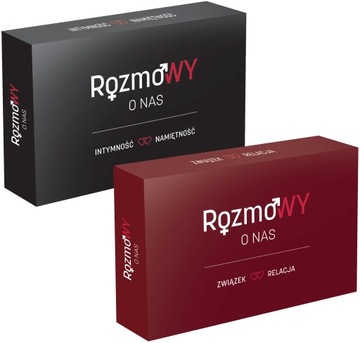 GRA DLA PAR RozmoWY O NAS Zestaw gier CZARNA i CZERWONA prezent NA ŚLUB <3