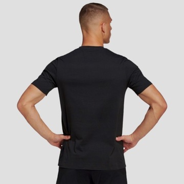 Koszulka Męska Adidas Bawełniana Czarna T-Shirt Krótki Rękaw L