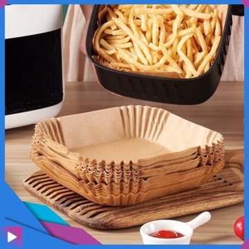 Wkładki Do Frytkownicy Air Fryer 16x16cm 50szt Pergaminowe Papierowe