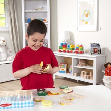 MelissaandDoug Бутерброды для детей Деревянный набор ИГРУШКА ДЛЯ РЕБЕНКА