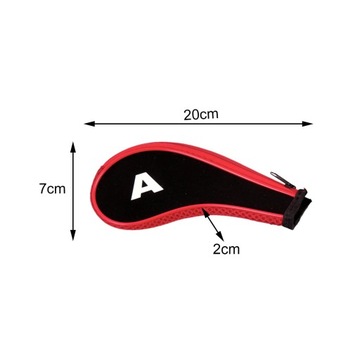 10-częściowy zestaw nakryć głowy do golfa, nakładka na główkę klubu golfowego, miotacz w kolorze czerwonym i czarnym