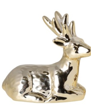 RENIFER ZŁOTY POD CHOINKĘ DO STROIKÓW