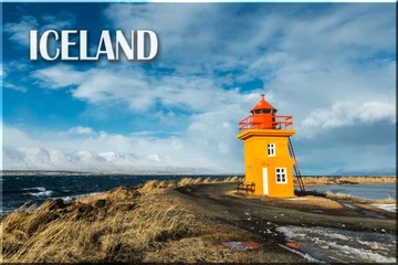 ISLANDIA LATARNIA MORSKA GÓRY KRAJOBRAZ MAGNES MAGNESY NA LODÓWKĘ 10