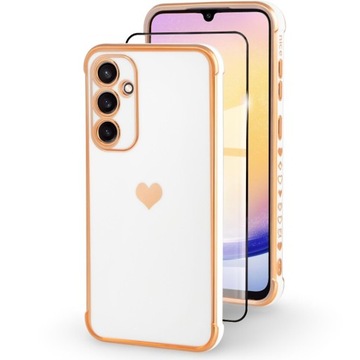 ETUI DO SAMSUNG GALAXY A25 5G SERDUSZKO CASE + SZKŁO HYBRYDOWE CERAMICZNE