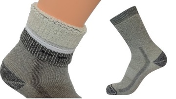 SKARPETY wełna MERINO 80% zimowe CIEPŁE TREKKINGOWE NARCIARSKIE M 39-42