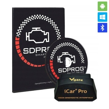 VGATE ICAR PRO BT ELM327 OBD2 + SDPROG PL Android